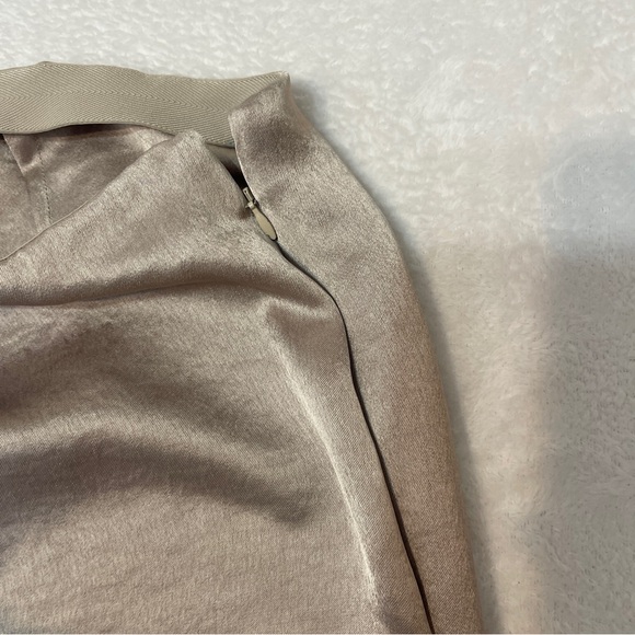 Vince Tan Oat Wide Leg Satin Professional Workwear Pant Women's Plus 22 - Picture 13 of 16